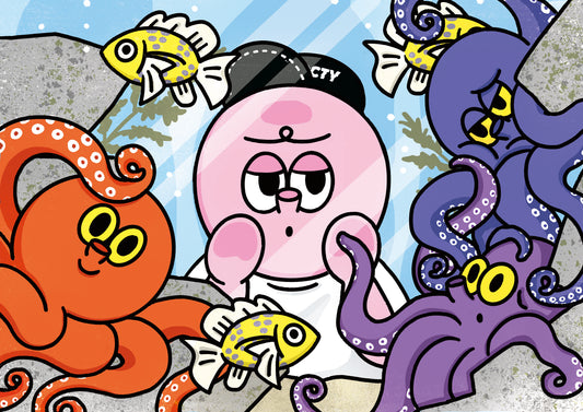 【TAKO NO OCTY】カルチャー水族館 木製パネル